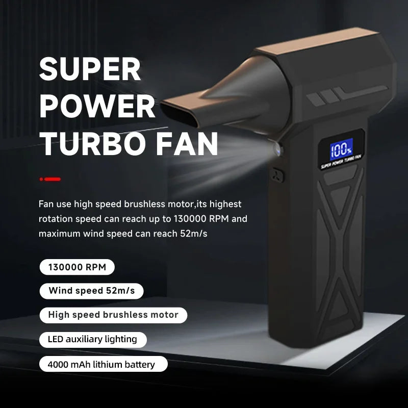SUPER POWER TURBO FAN Running at 110000Rpm with 4 Adjustable Gears