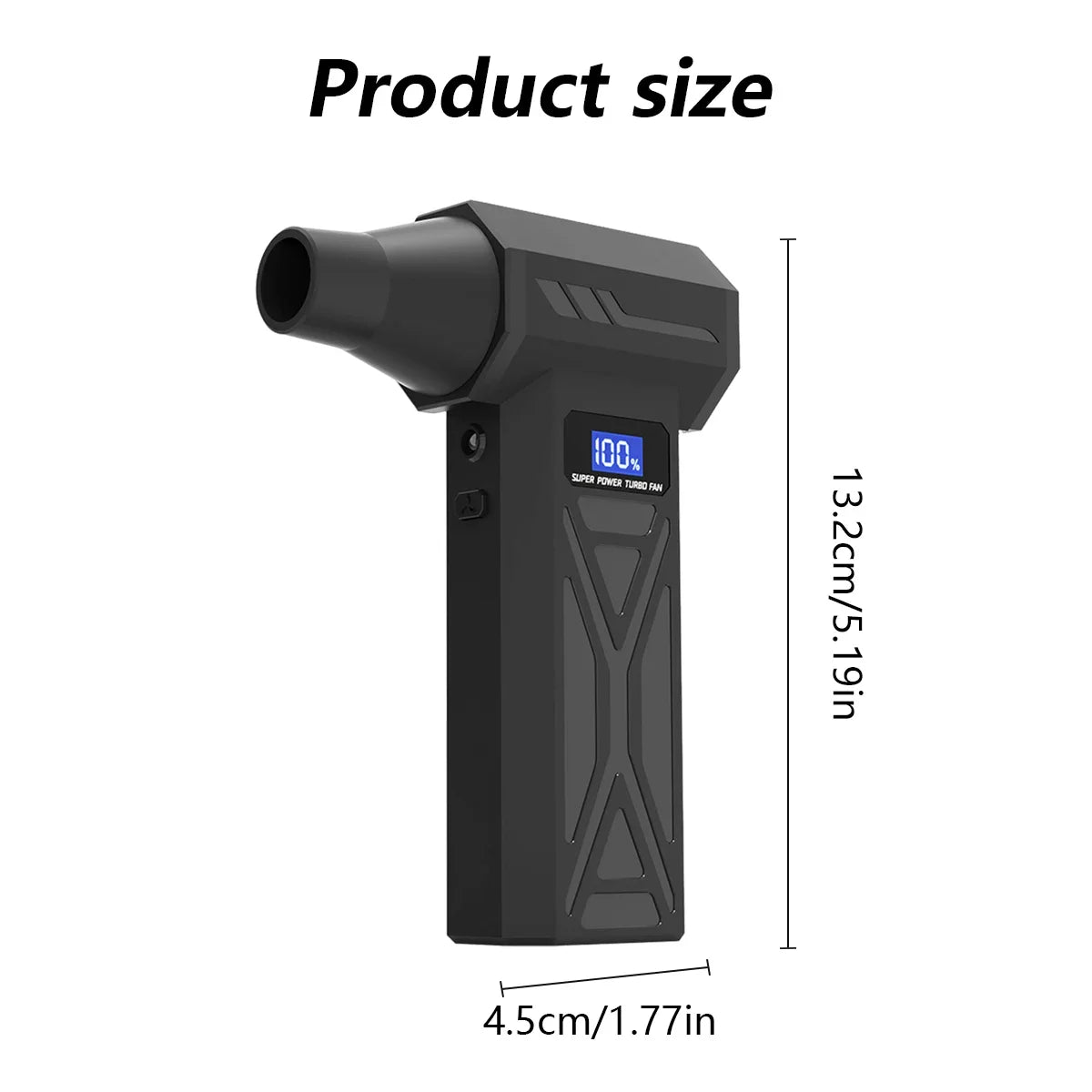 Turbo Air Jet with 4 Adjustable Gears, Running at 130000 RPM